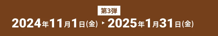 2024年11月1日(金)-2025年1月31日(金)