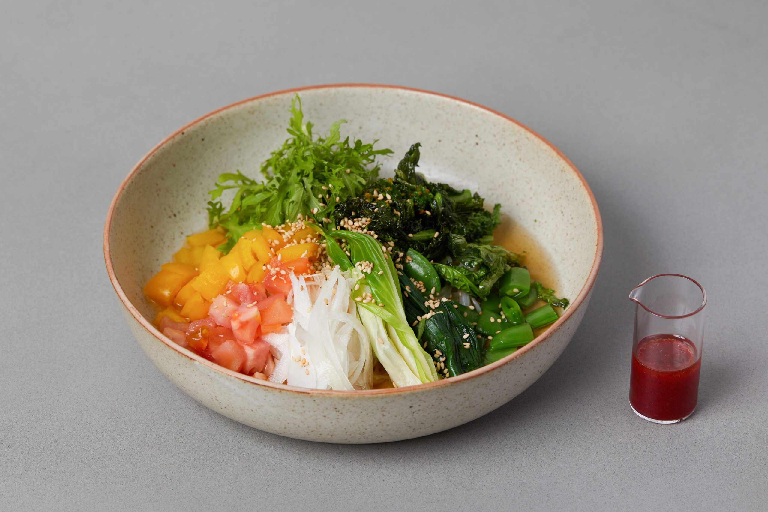 春野菜と小豆島そうめん　