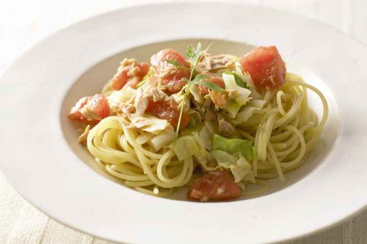 ツナとトマトとキャベツのペペロンチーノ レシピ詳細 ごまレシピ