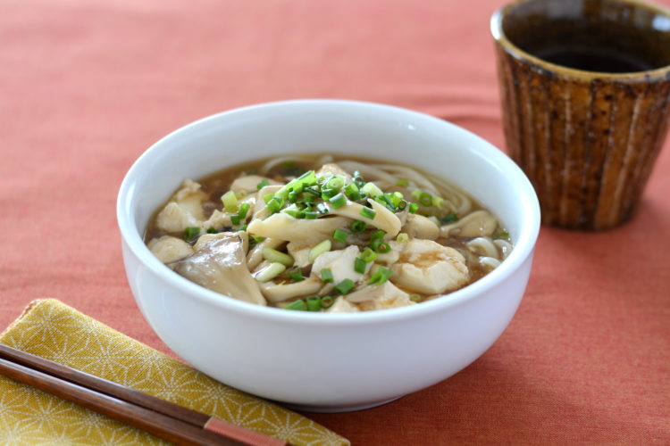 まいたけ豆腐あんかけうどん