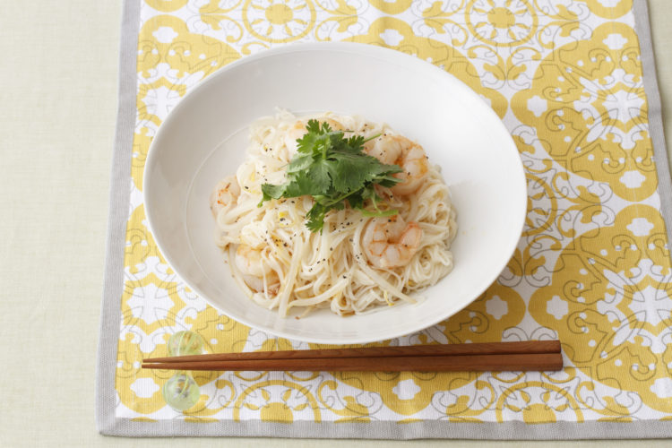 もやしとえびのレモン塩そうめん