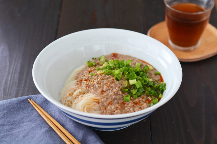 ピリ辛そぼろあんそうめん