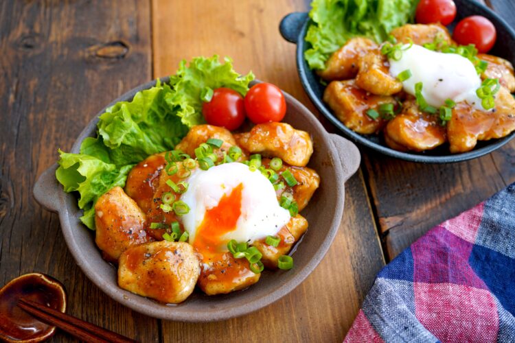 コク旨！ご飯がすすむ！ 鶏むね肉のオイスターてりたま