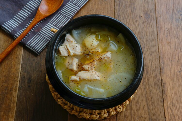 炊飯器で簡単 ヘルシー参鶏湯風 お粥スープ