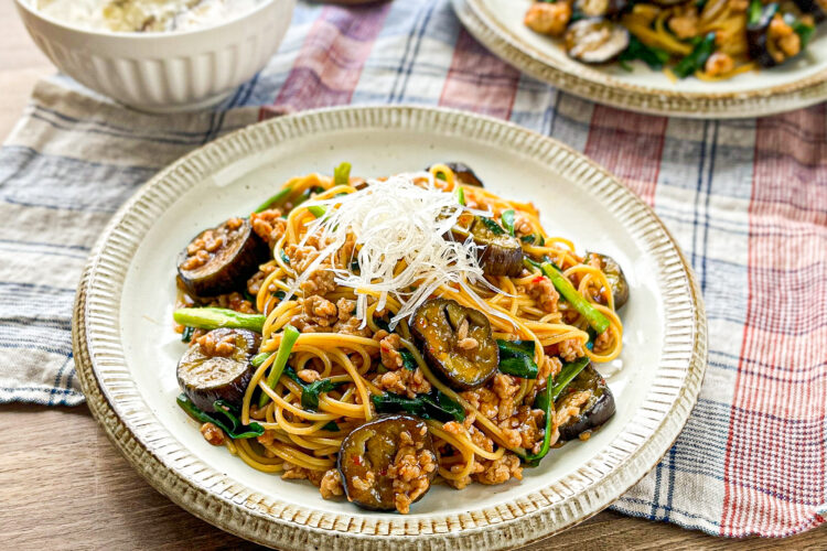 ピリ辛！ 麻婆なすのパスタ