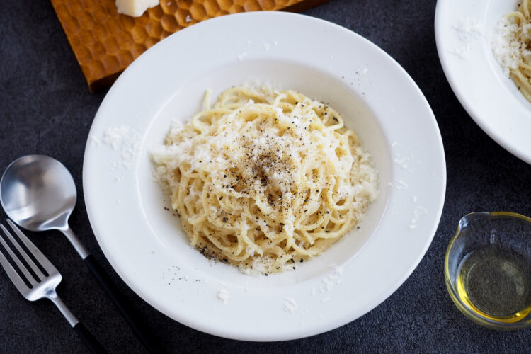 ごまの実オイルとチーズのパスタ