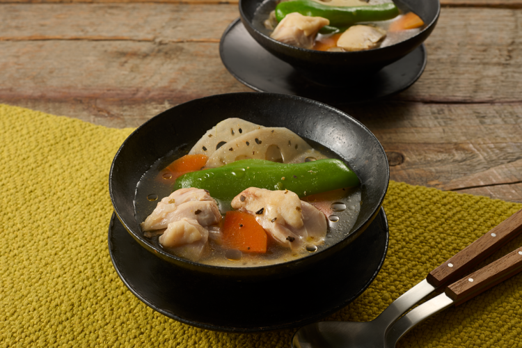 【かどやのごまたび提供メニュー】北海道スープカレー風ごま油仕立て