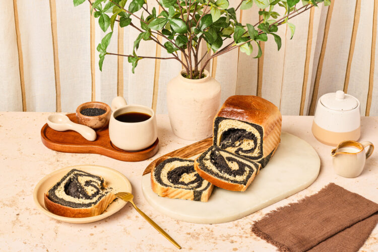 Black Sesame Zebra Swirl Shokupan